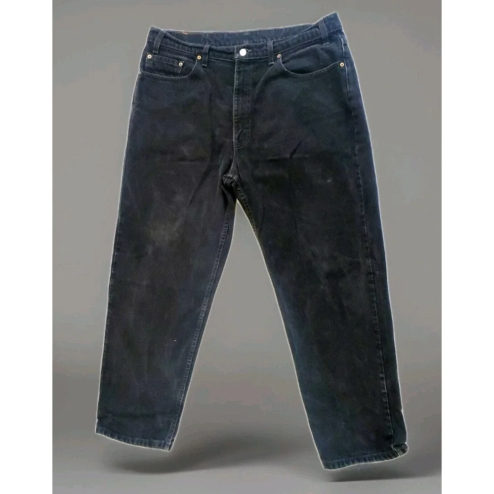 Vintage Levi's 550 Relaxed Fit Jeans‎ Men's 40x30 Black Tapered Baggy Denim Y2K